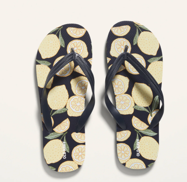 Printed Flip-Flop Sandals for Men. Image via Old Navy.