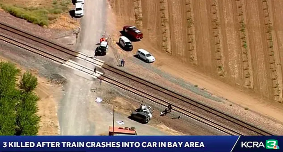 The crash critically injured at least two, authorities reported, including a child (KCRA/video screengrab)