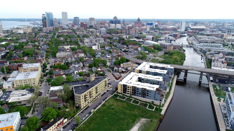 A view of Milwaukee's skyline and downtown neighborhoods.