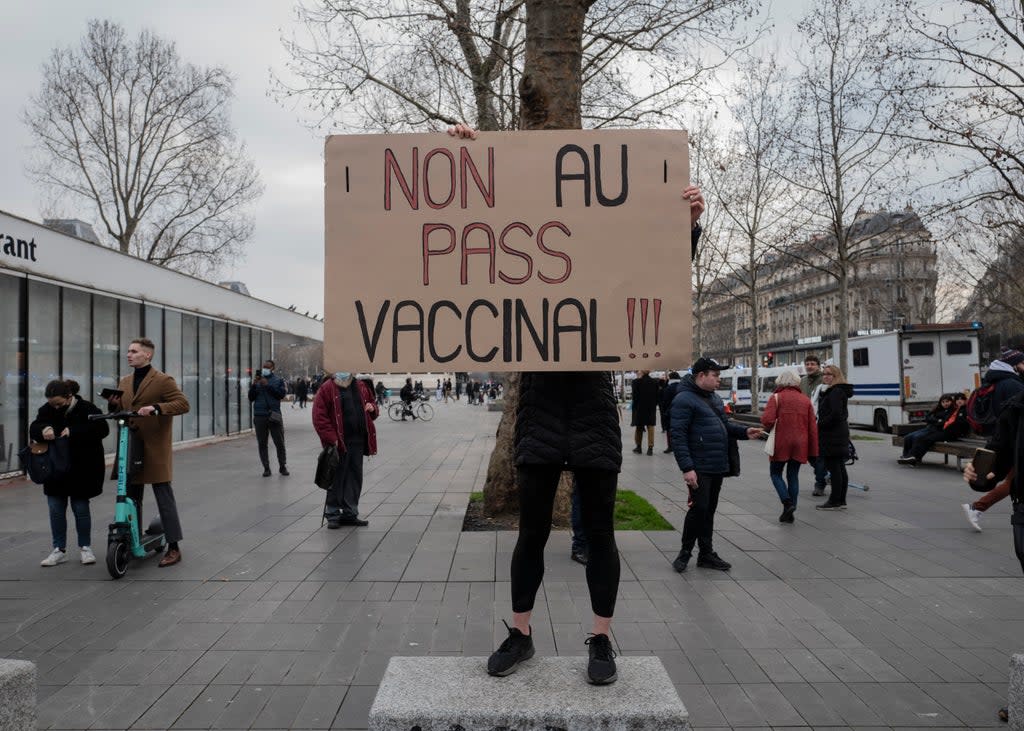 Virus Outbreak France Protests (Copyright 2022 The Associated Press. All rights reserved)