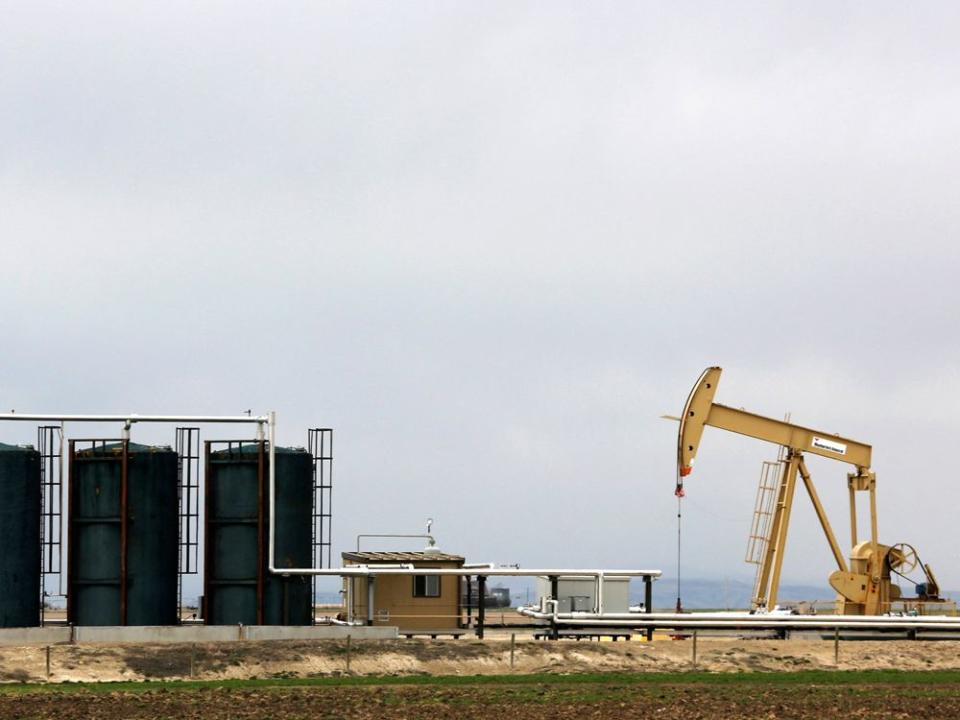  An oil and gas pump jack in Alberta.