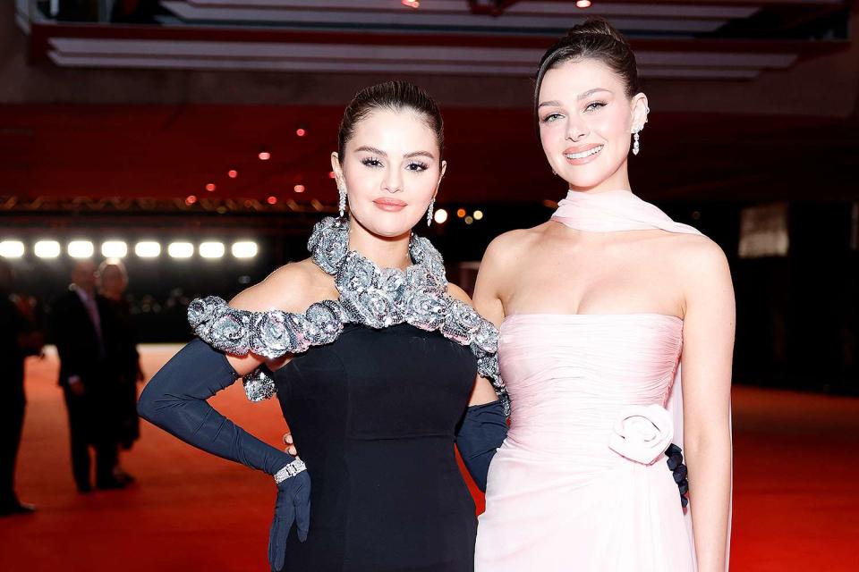 <p>Stefanie Keenan/Getty</p>  Selena Gomez and Nicola Peltz Beckham attend the Academy Museum of Motion Pictures 3rd Annual Gala.