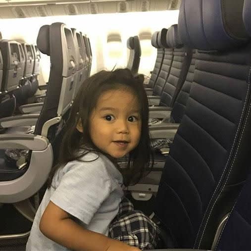 Despite initially sitting in his purchased seat, a passenger was then sold Taizo's seat. Photo: Instagram