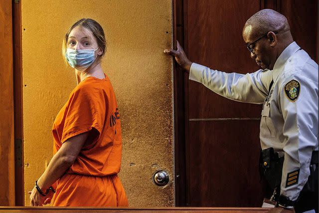 <p>Pedro Portal/Miami Herald/Tribune News Service via Getty Images</p> Courtney Clenney being taken away during an evidentiary hearing on Sept. 6, 2022, in Miami.