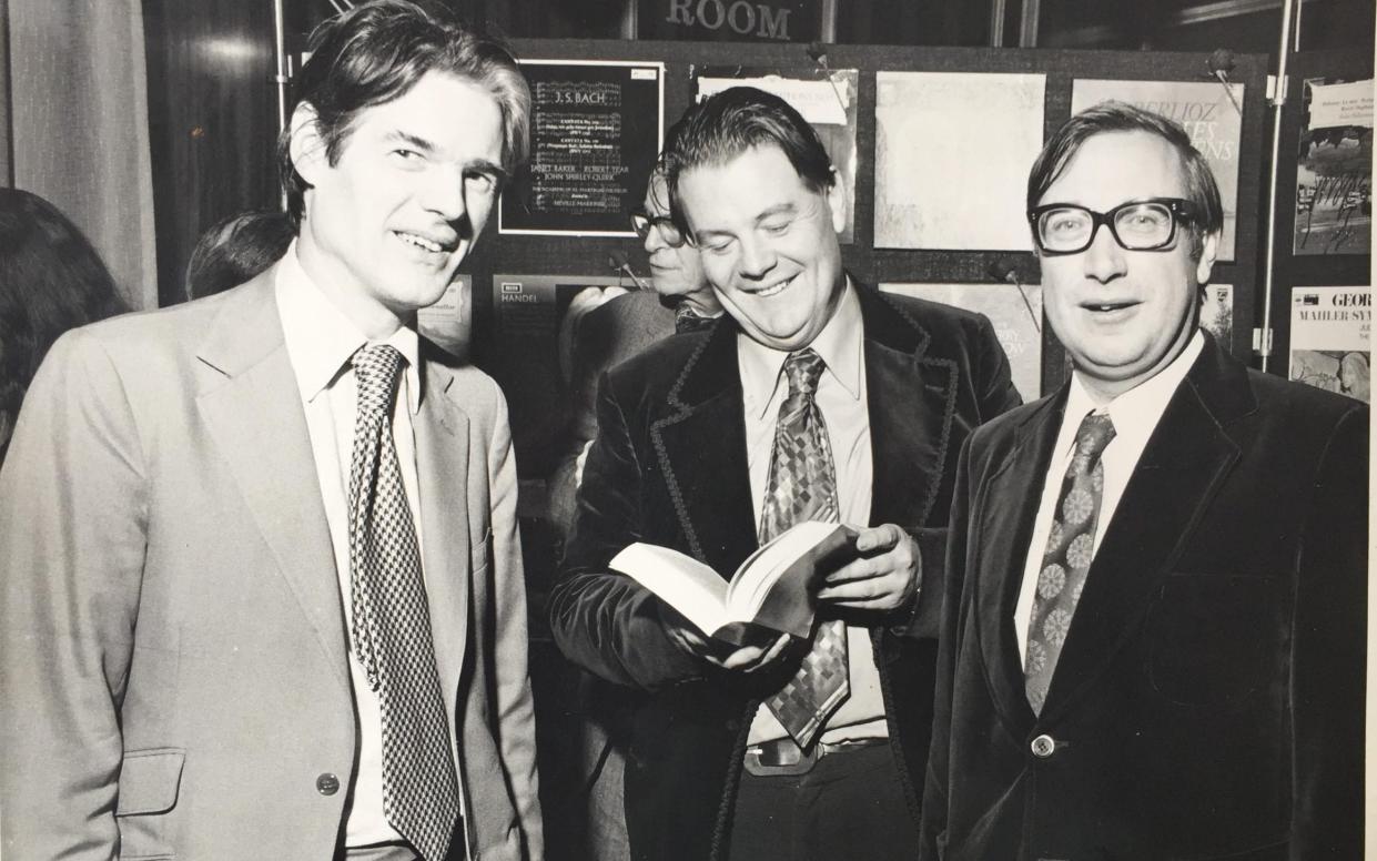 Layton, left, with his fellow music writers Ivan March and Edward Greenfield