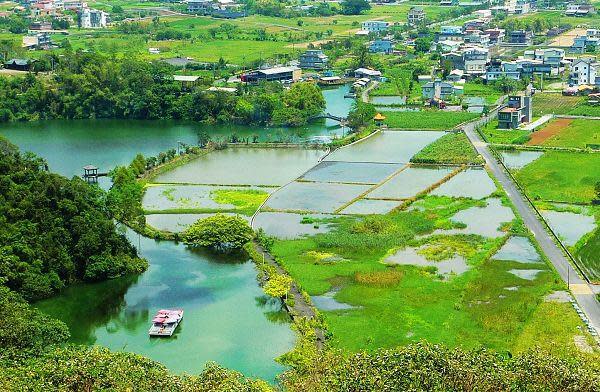 淺山不只是動物居住的地方，也包含人類活動的環境。圖為湖東村大湖風景區。   圖：翻攝自員山鄉公所網站