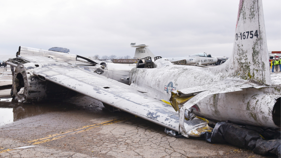 Storm damage at the Wright-Patterson Air Force Base in Dayton, Ohio on February 28, 2024 (Courtesy Photo/U.S. Air Force)