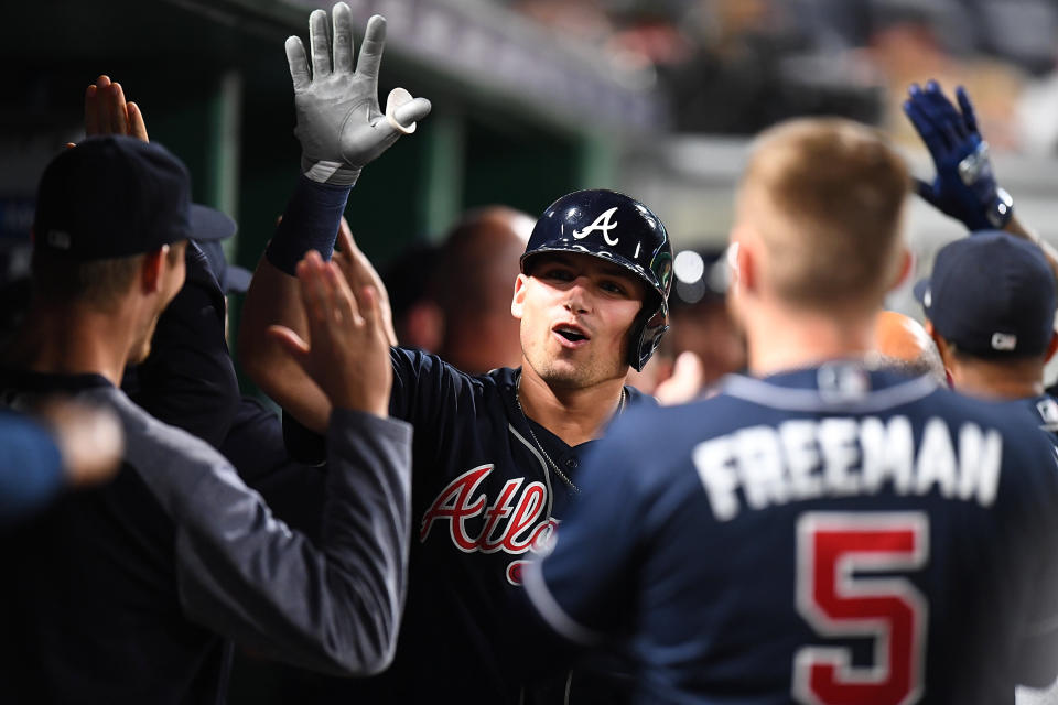 Freddie Freeman is among those thinking Austin Riley is the real deal. (Getty)