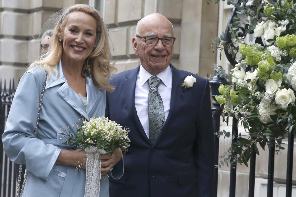 Jerry Hall and Rupert Murdoch. Credit: Reuters/Neil Hall