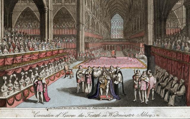 Coronaci&#xf3;n de Jorge IV (1762 - 1880), en Westminster Abbey.