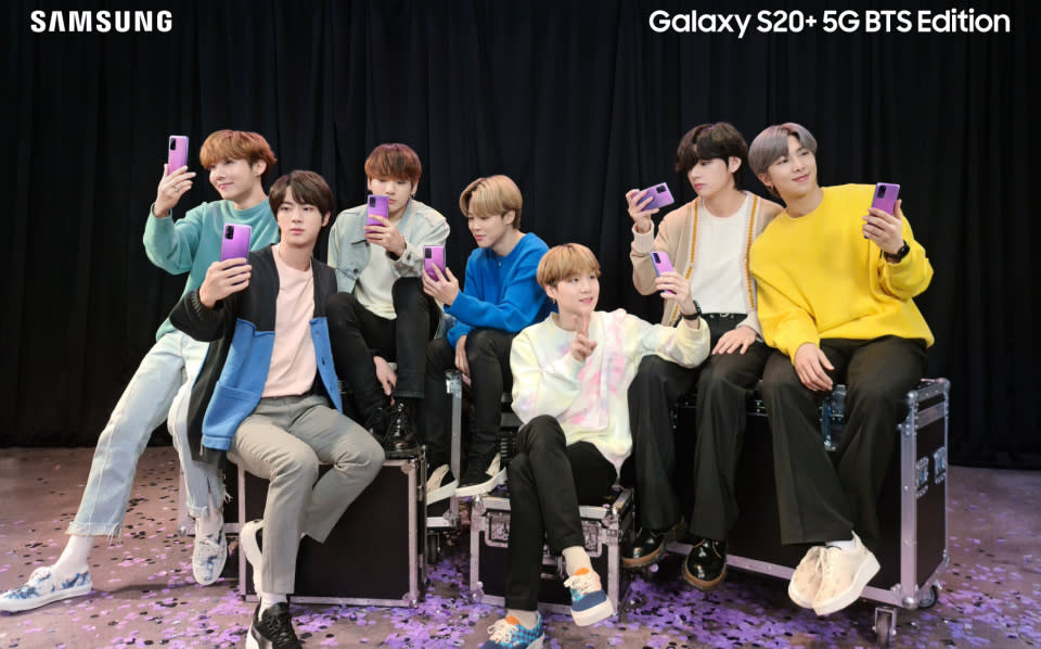 Samsung BTS special edition S20+ and Galaxy Buds+