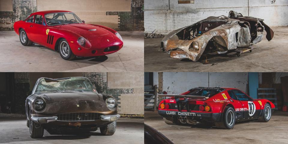 ferrari barn find auction monterey 2023