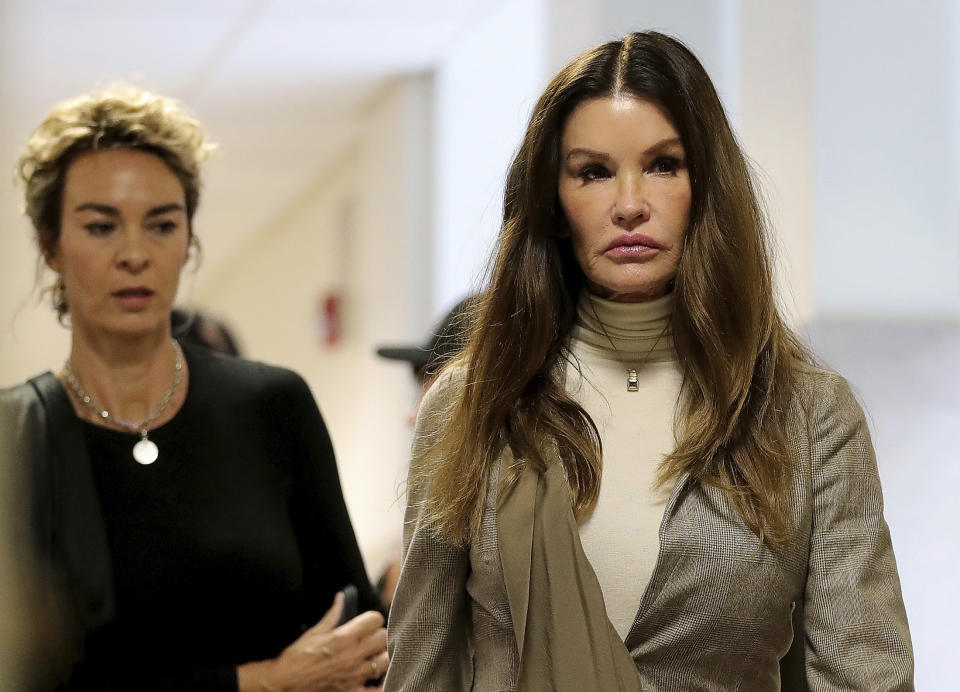 Former model Janice Dickinson arrives at the sentencing hearing for Bill Cosby at the Montgomery County courthouse in Norristown, Pa., on Monday, Sept. 24, 2018. (David Maialetti/The Philadelphia Inquirer via AP, Pool)