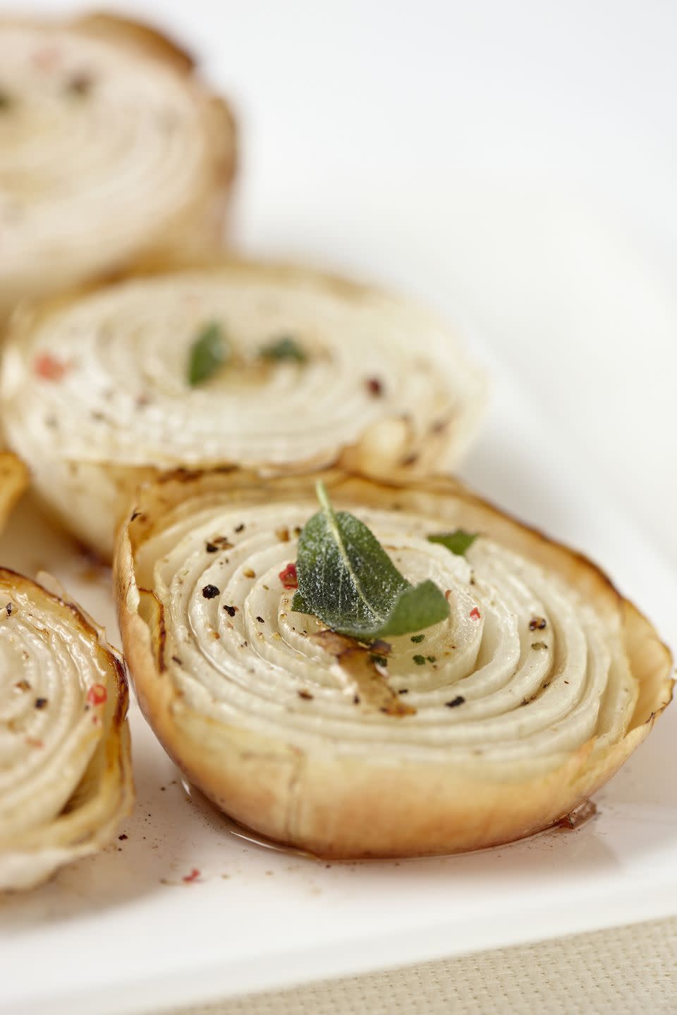 grilled onions with sage and spices