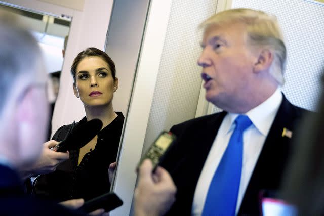 AP/REX/Shutterstock Hope Hicks and Donald Trump in 2017