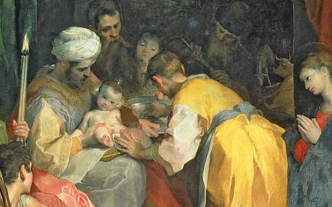 Barocci's Circumcision of Christ, 1590, now in the Louvre - Peter Willi/www.bridgemanimages.com