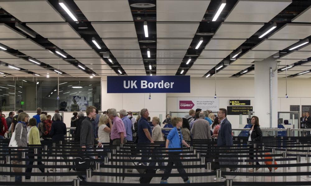 UK border security at Gatwick airport