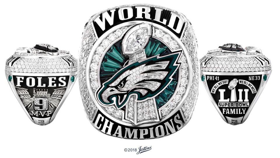 Carol Wilson received a Super Bowl ring from the Philadelphia Eagles.