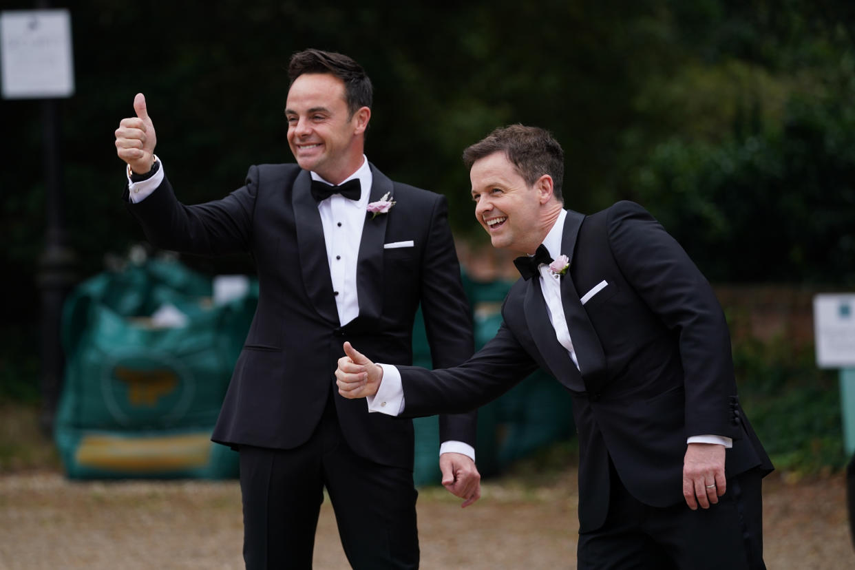 Ant and Dec on Ant's wedding day