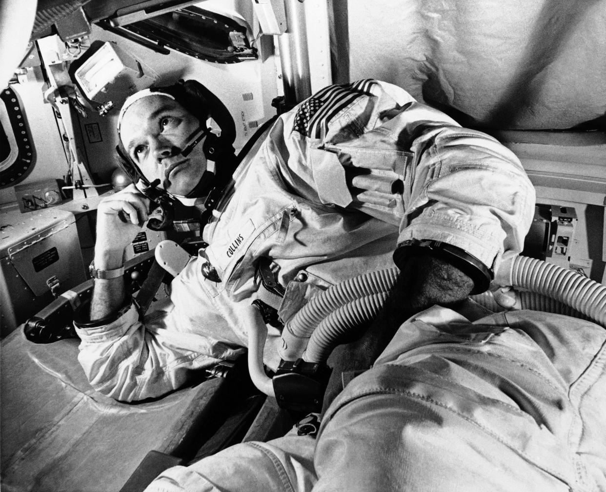 Astronaut Michael Collins, who piloted the ship from which Neil Armstrong and Buzz Aldrin left to make their historic first steps on the moon in 1969, died Wednesday, April 28, 2021, of cancer, his family said. He was 90.