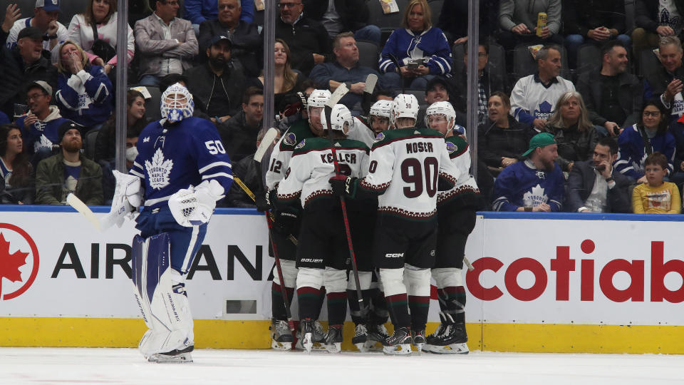 The Maple Leafs haven't beaten the Coyotes at home in regulation in literally 20 years. One of the strangest streaks in sports trudges on. (Getty)