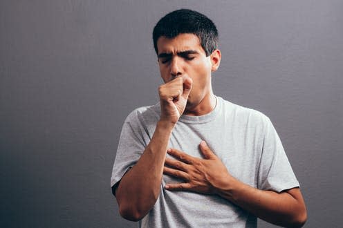   <span class="attribution"><a class="link " href="https://www.shutterstock.com/image-photo/man-coughing-into-his-fist-isolated-1212571078" rel="nofollow noopener" target="_blank" data-ylk="slk:Kleber Cordeiro/Shutterstock;elm:context_link;itc:0;sec:content-canvas">Kleber Cordeiro/Shutterstock</a></span>