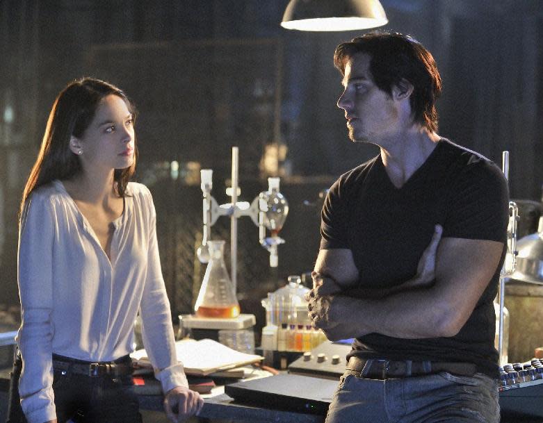 This image released by The CW shows Kristin Kreuk as Catherine Chandler, left, and Jay Ryan as Vincent in a scene from the pilot episode of "Beauty and the Beast," premiering Oct. 11, 2012 at 9p.m. EST on the CW. (AP Photo/The CW, Ben Mark Holzberg)