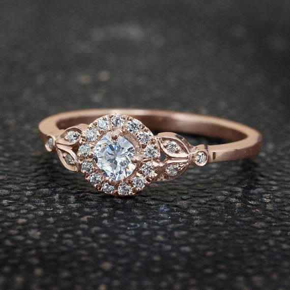 <i>Buy it from&nbsp;<a href="https://www.etsy.com/listing/201594006/leaf-engagement-ring-18k-rose-gold-ring?ga_search_query=vintage&amp;ref=shop_items_search_16" target="_blank">SillyShinyDiamonds&nbsp;on Etsy</a>&nbsp;for $1,485.</i>