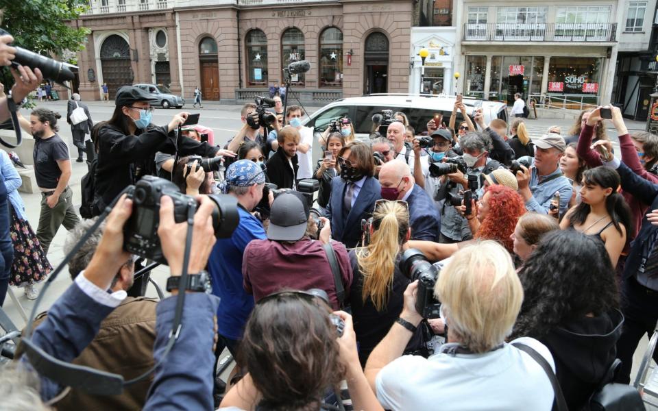 Johnny Depp arrives at court - Tayfun Salci/Anadolu Agency via Getty Images