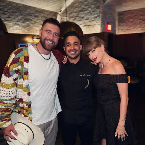 <p>Sacha_Tanha/ Instagram</p> Travis Kelce and Taylor Swift