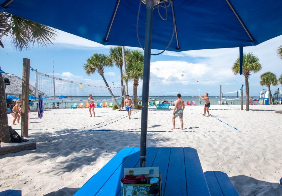 The waterfront view at Flounders Chowder House in Pensacola Beach on Wednesday, June 7, 2023.