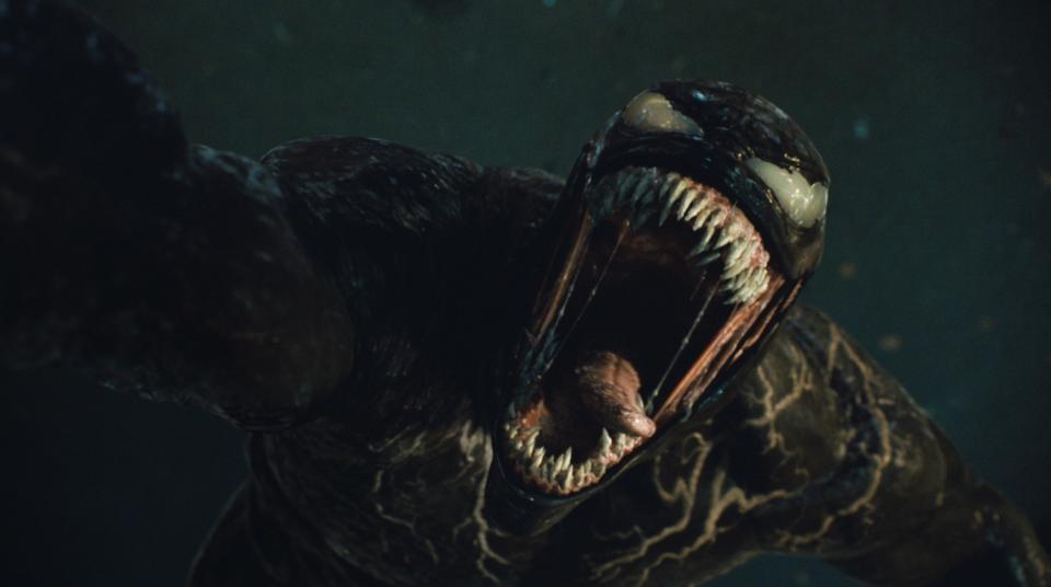 Venom with it's mouth wide open