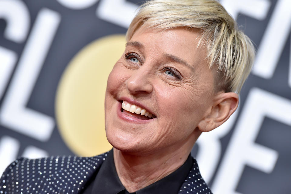 Ellen DeGeneres attends the 77th Annual Golden Globe Awards at The Beverly Hilton Hotel on January 05, 2020 in Beverly Hills, California. (Photo by Axelle/Bauer-Griffin/FilmMagic)