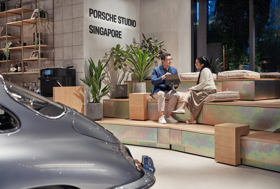 porsche studio singapore guoco midtown chill area cafe carrera baker & cook