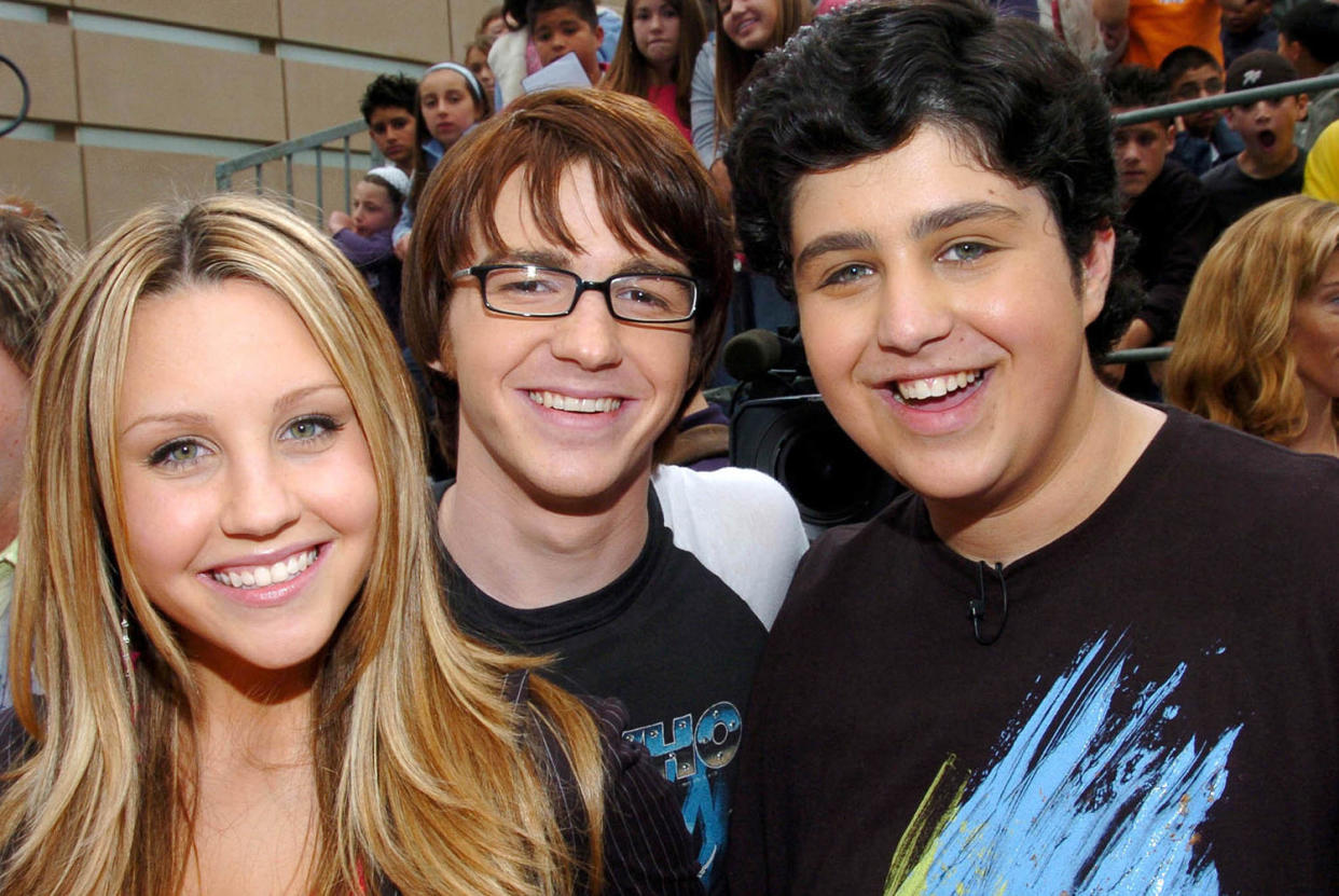 Amanda Bynes with Drake Bell and Josh Peck  (KMazur / WireImage)