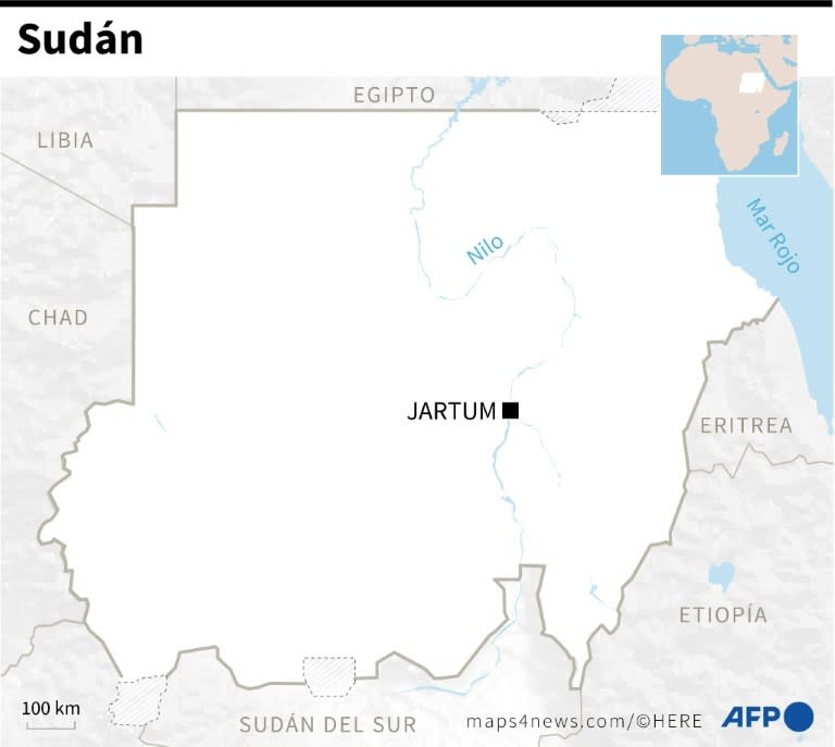 Mapa de Sudán localizando su capital, Jartum (Sophie RAMIS)