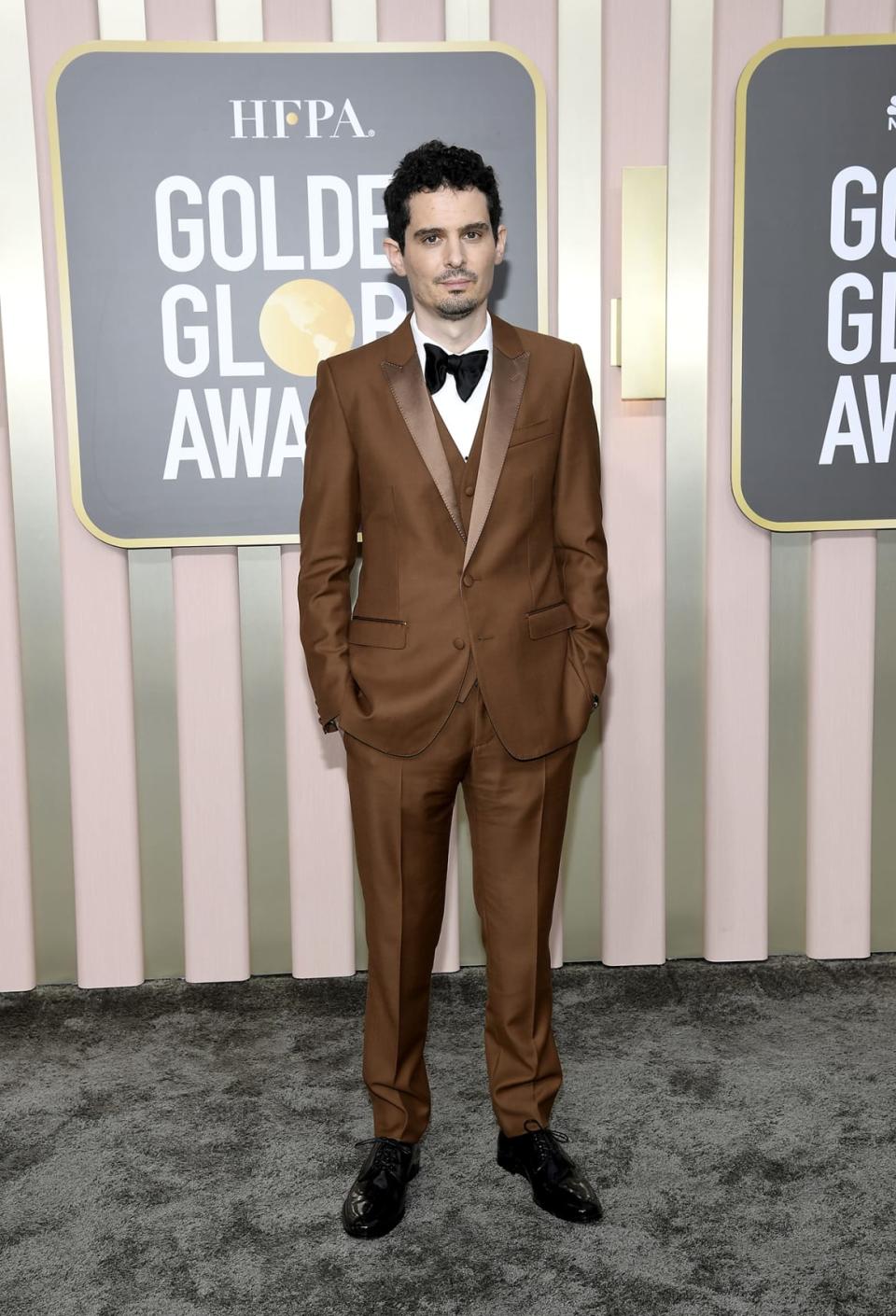 <div class="inline-image__caption"><p>Damien Chazelle arrives at the 80th Annual Golden Globe Awards held at the Beverly Hilton Hotel on January 10, 2023 in Beverly Hills, California.</p></div> <div class="inline-image__credit">Kevork Djansezian/NBC via Getty Images</div>