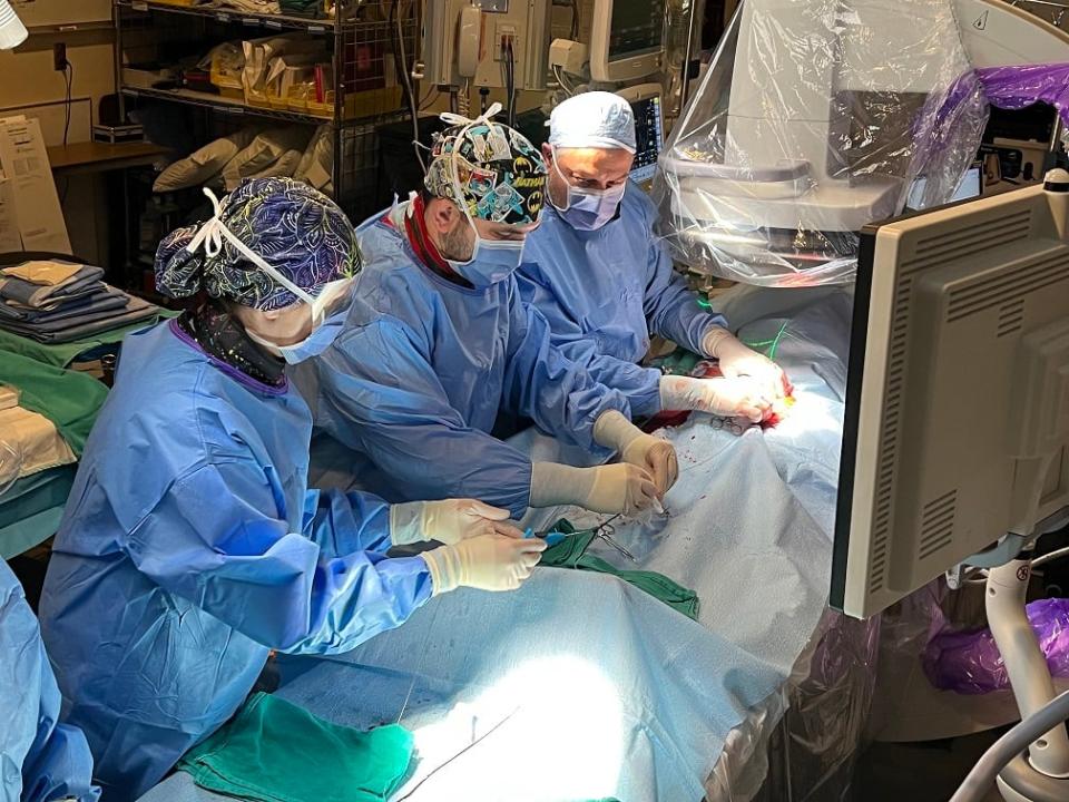 Surgeons at Windsor Regional Hospital are in the operating room, performing the new surgery. They began offering this less invasive version of the surgery in October. 