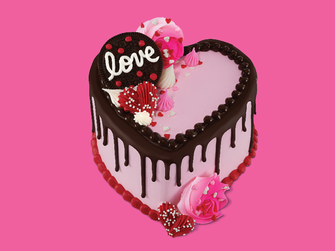 Baskin-Robbins has a heart-shaped Crazy for You Cake ($21.99), which you can order with your favorite ice cream and cake flavors.