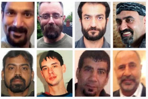 These are the men Bruce McArthur is alleged to have murdered, clockwise from the top left, <span>Skandaraj Navaratnam, Andrew Kinsman, Selim Esen, Abdulbasir Faizi, Majeed Kayhan, Soroush Mahmudi, Dean Lisowick and Kirushnakumar Kanagaratnam. (Photo from CBC)</span>