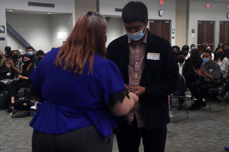 Over 165 elementary, middle and high school students from 11 Tulare County schools presented nearly 100 projects during the National History Day competition held at the Tulare County Office of Education Administration Building.