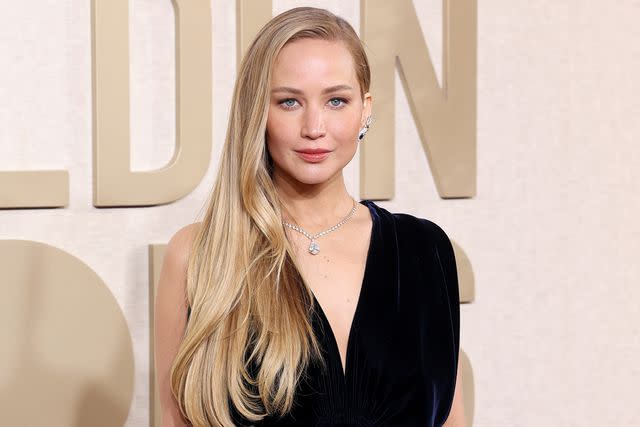 <p>Monica Schipper/GA/The Hollywood Reporter via Getty Images</p> Jennifer Lawrence at the 2024 Golden Globes