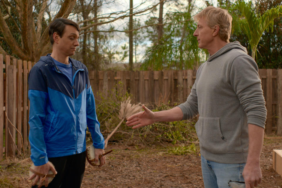 Ralph Macchio and William Zabka in “Cobra Kai” - Credit: COURTESY OF NETFLIX