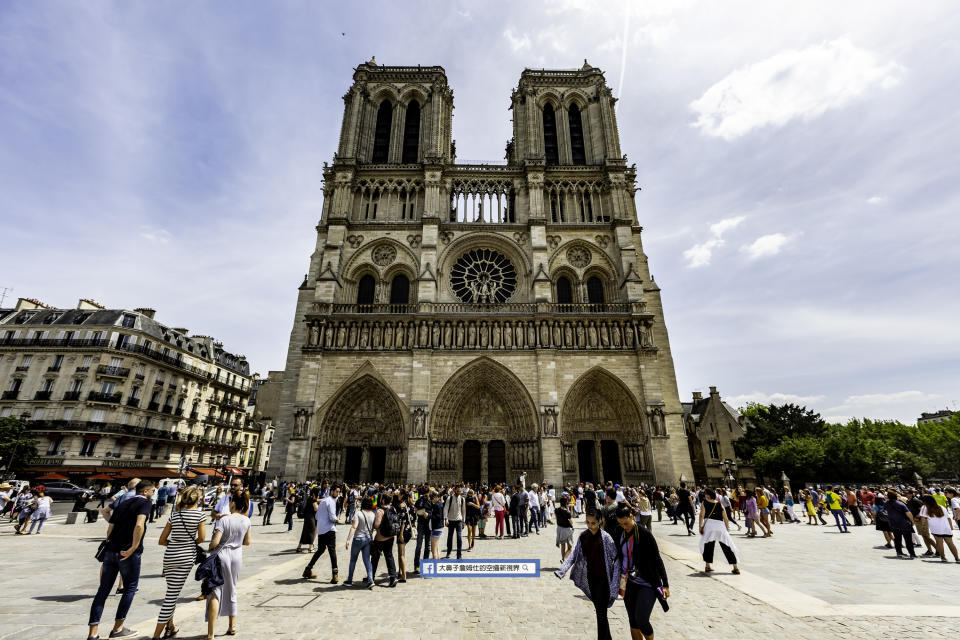 巴黎聖母院被聯合國教科文組織列為世界文化遺產。照片／大鼻子詹姆仕的空攝新視界提供