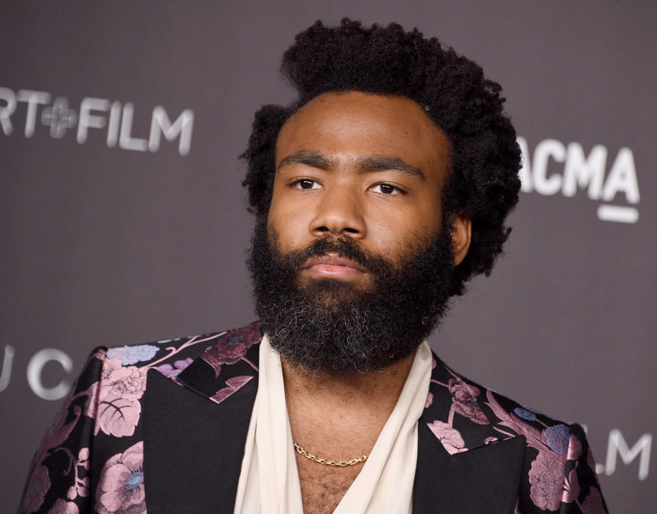 Donald Glover arrives at the 2019 LACMA Art + Film Gala in Los Angeles<span class="copyright">Gregg DeGuire—FilmMagic via Getty Images</span>