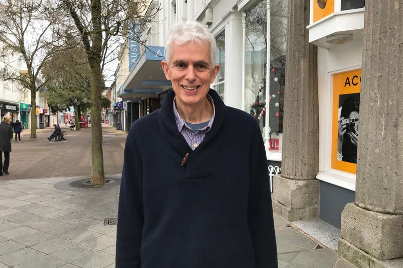 David Austin outside Austins in Newton Abbot