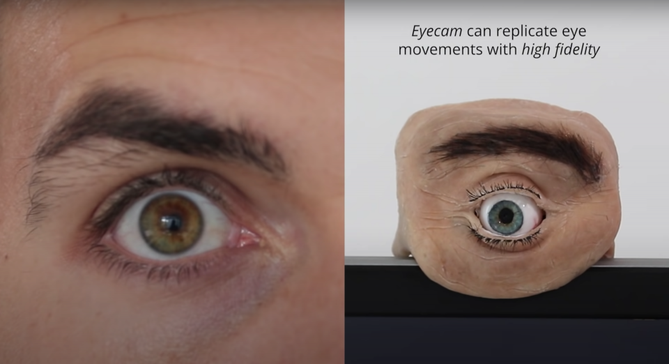Somebody made an anthropomorphic web camera, dubbed Eyecam, and it is one of the creepiest devices ever.