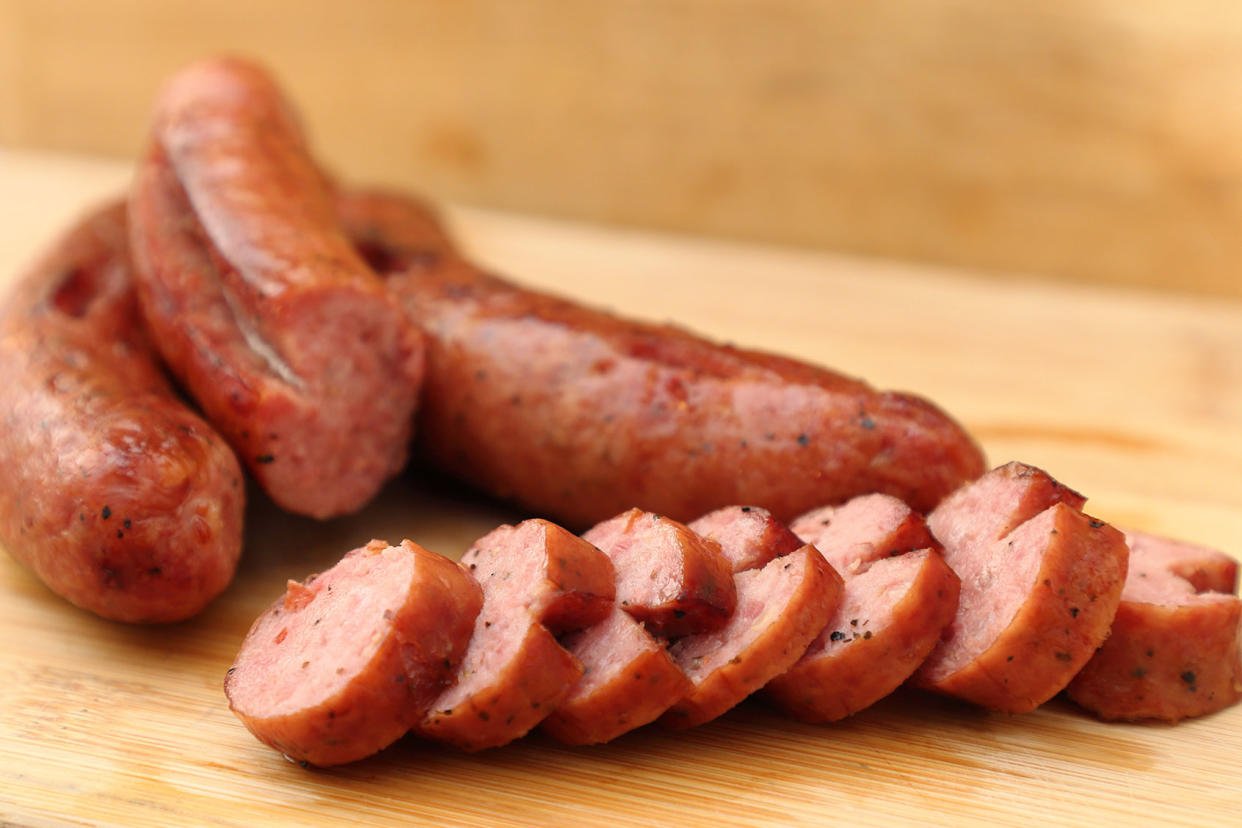 Sliced Smoked Sausage Getty Images/Bannibal