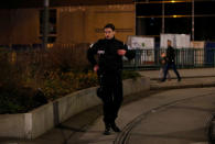 Police officer secures a street and the surrounding area after a shooting in Strasbourg, France, December 11, 2018. REUTERS/Vincent Kessler