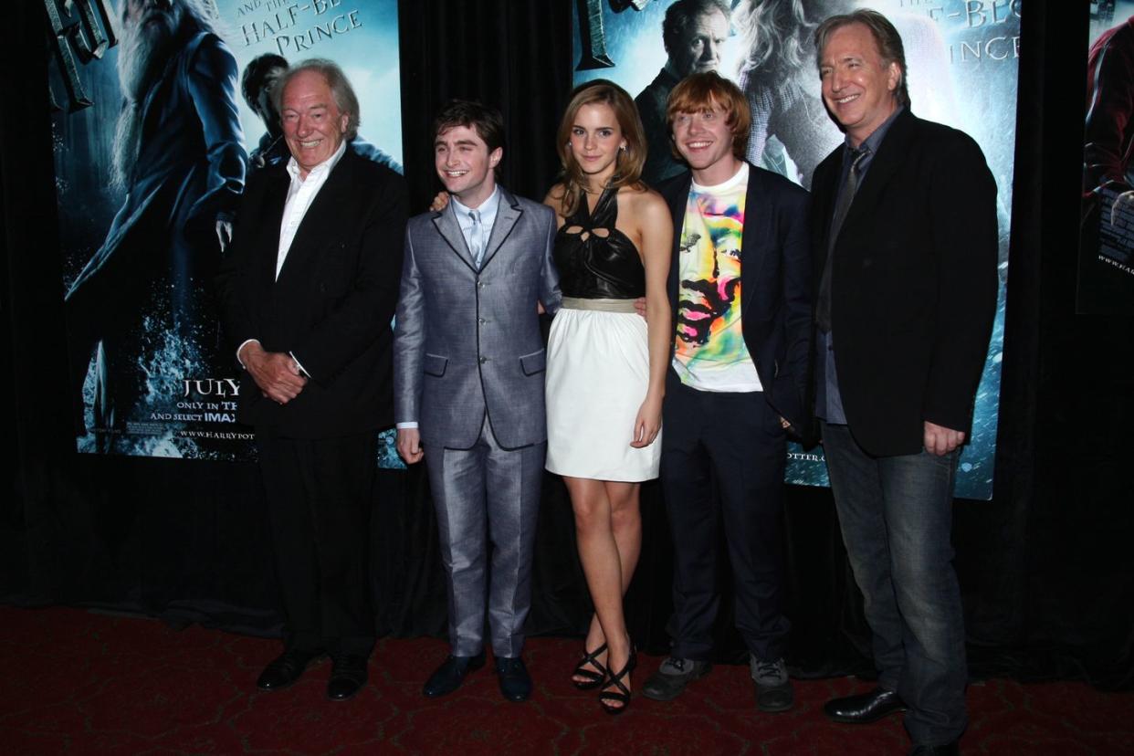 michael gambon, daniel radcliffe, emma watson, rupert grint and alan rickman attend warner brothers pictures presents the north american premiere of harry potter and the half blood prince